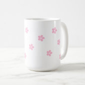 Grosse Mug rose Floral (Devant droit)