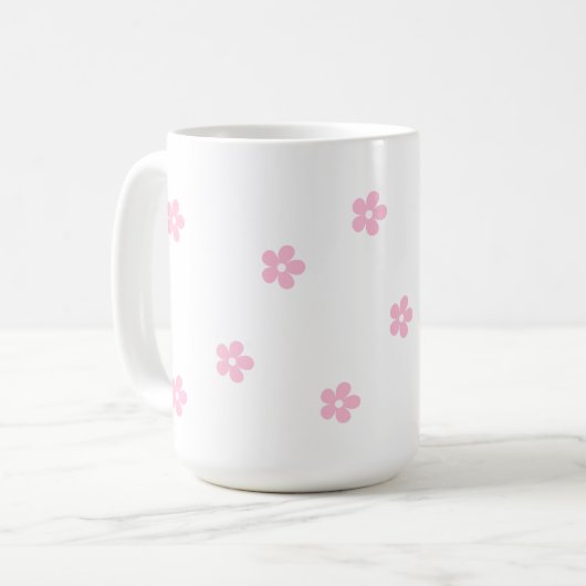 Grosse Mug rose Floral (Devant gauche)