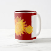 Grosse Mug rouge soleil (Devant droit)