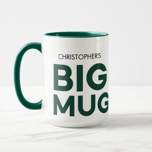 Grosse Musique verte | Grosse Mug | Mug de nom per (Gauche)