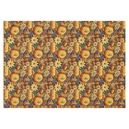 Grosse nappe de Thanksgiving brodée (Devant (Horizontal))