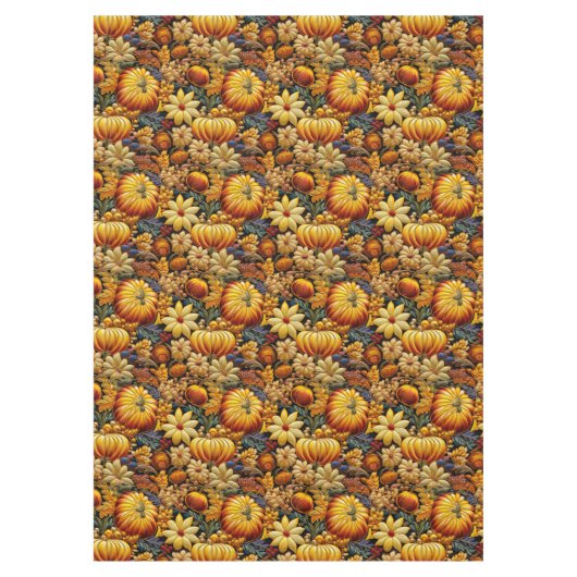 Grosse nappe de Thanksgiving brodée (Devant)