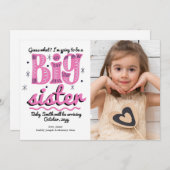 Grosse Soeur Faire-part de grossesse (Devant / Derrière)