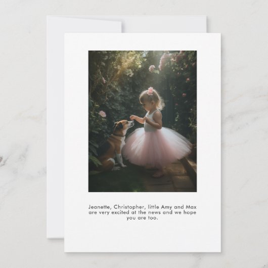 Grosse soeur Faire-part de grossesse (Dos)