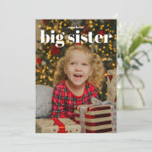 Grosse soeur Faire-part de grossesse de Noël (Debout devant)