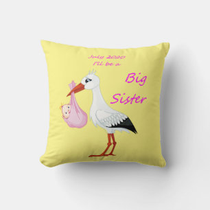 Grosse Soeur Jeter Oreiller Baby Stork Juillet 202
