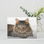 Grosse soeur Photo Pet Grossesse Faire-part (Debout devant)