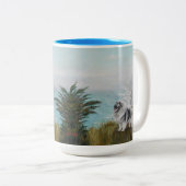 Grosse tasse avec Keeshond (Devant droit)