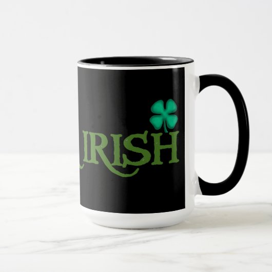 Grosse tasse combo irlandaise noire (Droite)