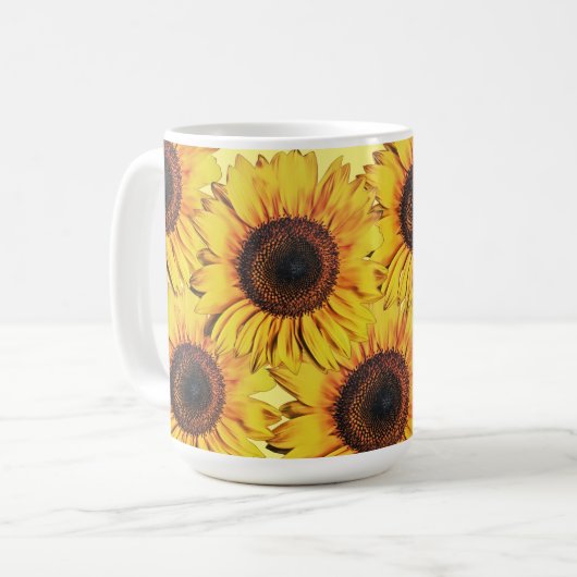 Grosse Tasse de café tournesol Sunny (Devant gauche)