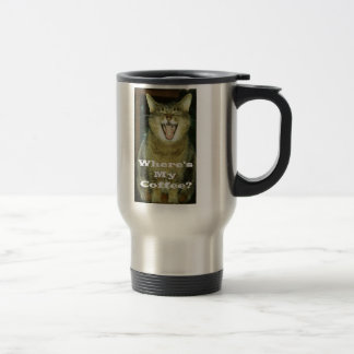 Grosse tasse drôle de voyage de chat
