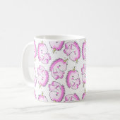 Grosse tasse rose mignonne de licorne (Devant gauche)
