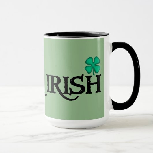 Grosse tasse verte noir irlandais (Droite)