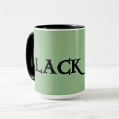 Grosse tasse verte noir irlandais (Devant gauche)