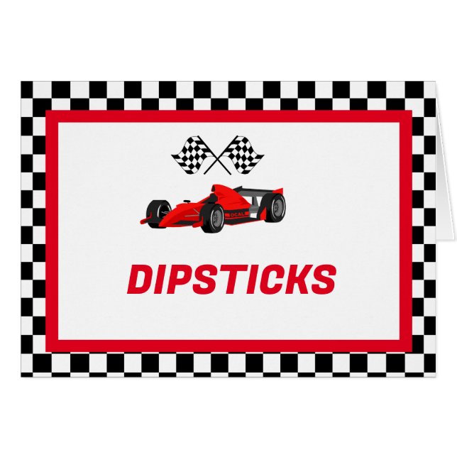 Grosse up Deux jeûnes Étiquette Party carte de pla (Devant Horizontal)