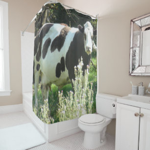 Grosse vache du rideau de douche du Wisconsin