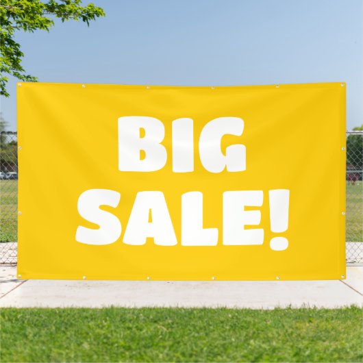Grosse Vente ! Bannière jaune (Dehors)