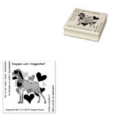 Großer Doggen Stempel viel Text (Gestempeld)