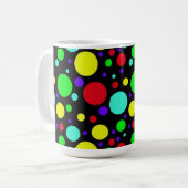 Grosses bulles Mug noire (11oz, 15oz) (Devant gauche)