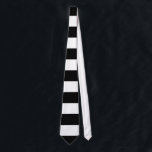 Grosses rayures de B&W - cravates de Deathrock<br><div class="desc">Cravate unisexe de Deathrock comportant une conception rayée noire et blanche par l'artiste graphique Roseanne Jones.</div>