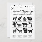 Grossesse animale avec réponse Carte Baby shower (Devant)