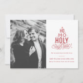 Grossesse de Noël drôle Faire-part Ho Ho Saint (Devant)