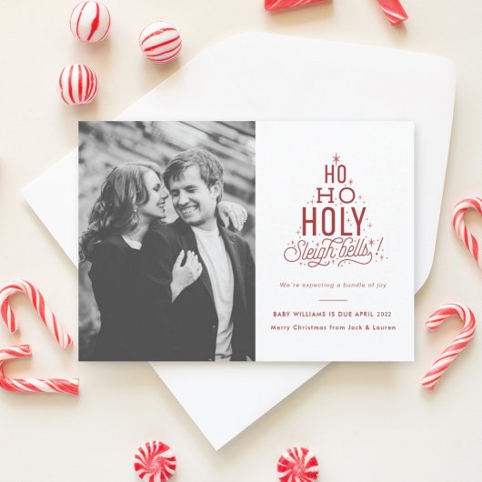 Grossesse de Noël drôle Faire-part Ho Ho Saint