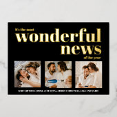 Grossesse de vacances Faire-part photo Collage Noe (Recto)