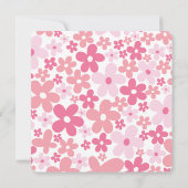 Grossesse et invitation rose de baby shower de (Dos)