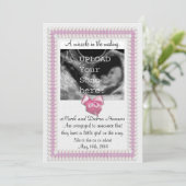 Grossesse faire-part avec échographie photo (Debout devant)