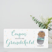 Grossesse Faire-part Bébé bleu (Debout devant)