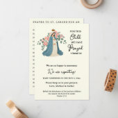 Grossesse Faire-part Prière religieuse (Devant/Arrière en situation)