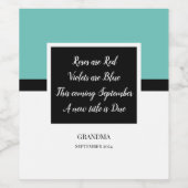 Grossesse Faire-part Valentine Étiquette de vin (Étiquettes simples)