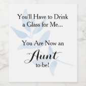 Grossesse Faire-part Vin Étiquette Ivy Sprig (Étiquettes simples)