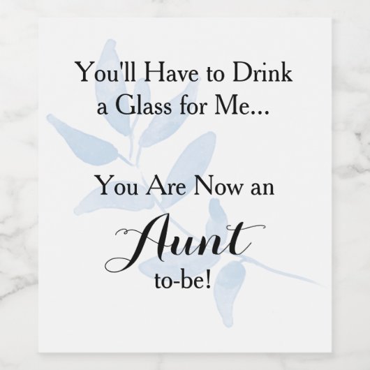 Grossesse Faire-part Vin Étiquette Ivy Sprig (Étiquettes simples)