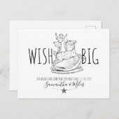 Grossesse Faire-part Vintage Cheval à roche enfant (Devant / Derrière)