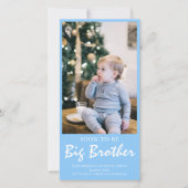 Grossesse photo Big Brother Faire-part bleu (Devant)