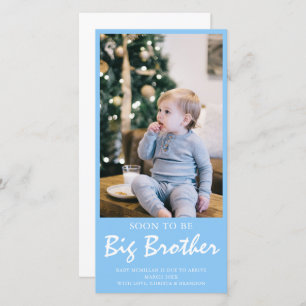 Grossesse photo Big Brother Faire-part bleu