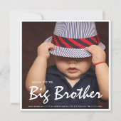 Grossesse photo Big Brother Faire-part bleu (Devant)