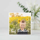 Grossesse photo Big Brother Faire-part bleu (Debout devant)