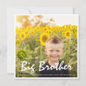 Grossesse photo Big Brother Faire-part bleu (Devant)