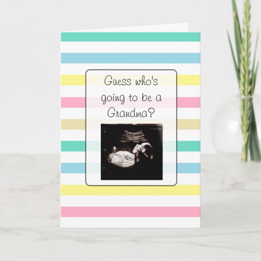 Grossesse Ultrasound Photo grand-mère Faire-part (Devant)
