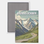 Grossglockner High Alpine Road Briefkaart Magneet (Voorkant / Achterkant)