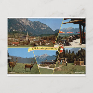 Grossgmain Vintage Oostenrijkse Alpen Multiview Briefkaart