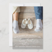 Grossissant De Deux Pieds Faire-part Grossesse (Devant)