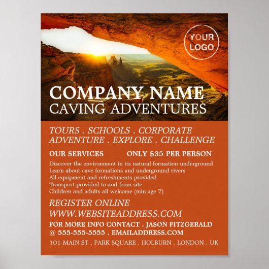 Grot, spelonk avontuur Adverteren Poster (Voorkant)