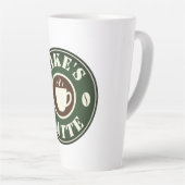 Grote 17 ounce grote latte mok met aangepaste naam (Rechterhoek)