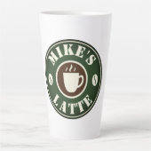Grote 17 ounce grote latte mok met aangepaste naam (Voorkant)