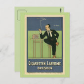 Grote  1890 Duitse sigaret adverteren Briefkaart (Voorkant / Achterkant)