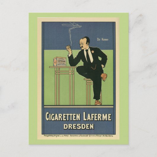Grote  1890 Duitse sigaret adverteren Briefkaart (Voorkant)